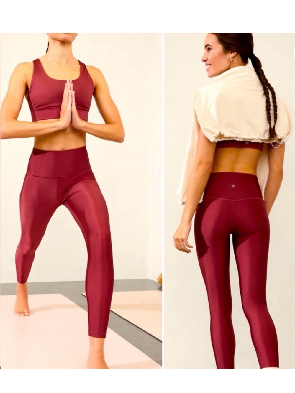 Athleta Elation Shine Tight in Red